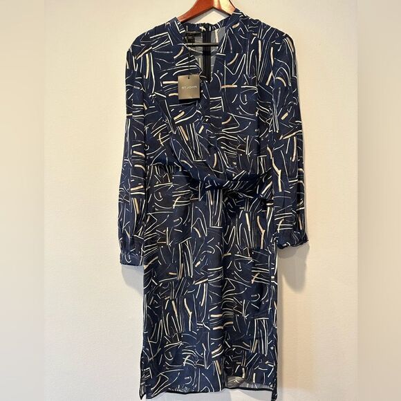 St.John Collection 100% Silk artistic style Dress size S - Picture 6 of 12